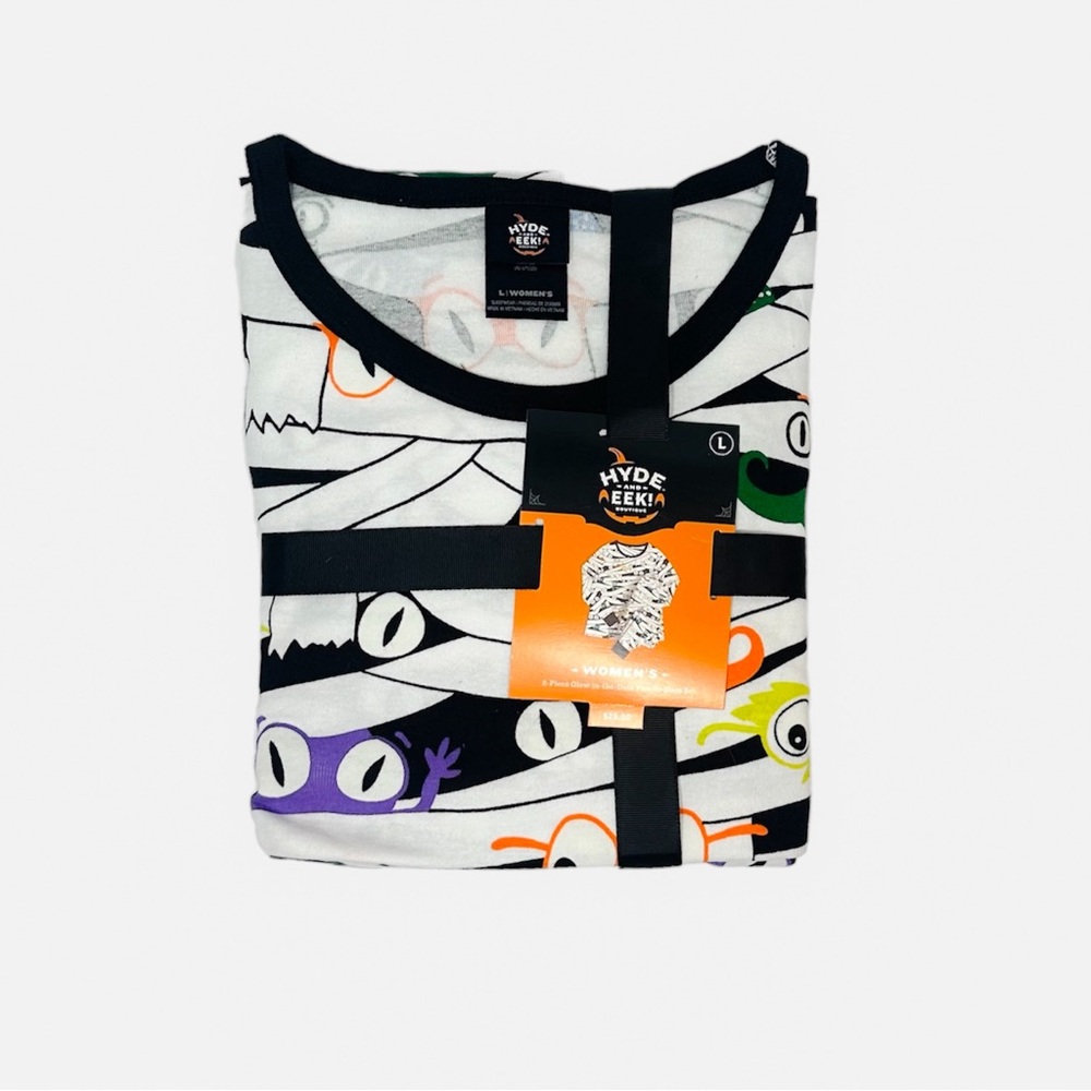 Halloween Glow in the Dark Pajamas Set Hyde & Eek Family Matching Mummy Large